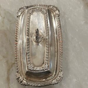 Elegant Silver butter Decorative dish